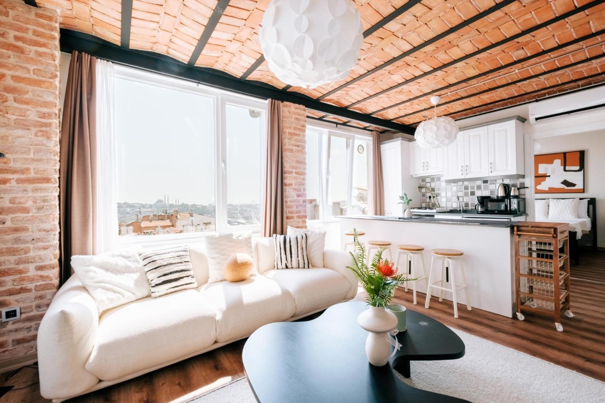 Flat W City View Near Galata Tower In Istiklal Ave Apartman Isztambul Kültér fotó